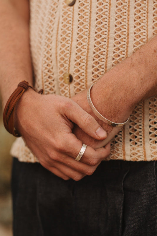 Sand Swept Textured Ring - Kamala Designs