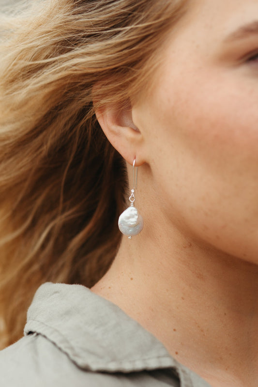 Serenity Pearl Earrings - Kamala Designs